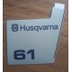 New Original Husqvarna OEM 61 COVER sticker decal 5036239-01