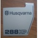 New Original Husqvarna OEM 288 xp COVER sticker decal 503709802