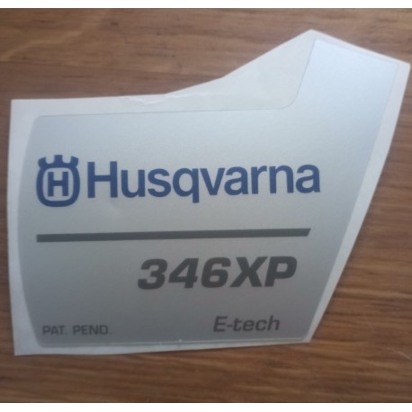 New Original Husqvarna OEM 346 e-tech sticker decal 537370505