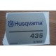 New Original Husqvarna OEM 435 xp sticker decal 504546801