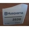 New Original Husqvarna OEM 353 sticker decal 503910419