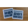 2 Husqvarna non-OEM 281 XP COVER sticker decal  503450102 replica