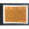 Chainsaw safety decal