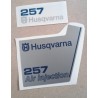 Sticker set fits to Husqvarna 257 top side COVER