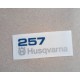 sticker fits to Husqvarna 257 TOP COVER