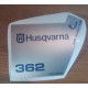 sticker decal fits to Husqvarna 362