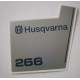 sticker decal fits to Husqvarna 266 COVER