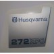 Sticker decal fits Husqvarna 272 XPG starter COVER