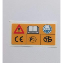 Husqvarna chainsaw safety decal for European market