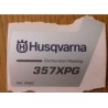 New Original Husqvarna OEM 357  XPG carburetor heating sticker decal 537324803