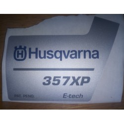 New Original Husqvarna OEM 357  e-tech sticker decal 537324804