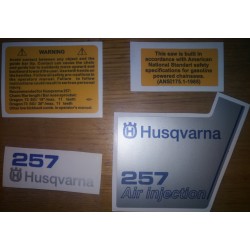 Stickers set fits to Husqvarna 257 XP COVERS US version