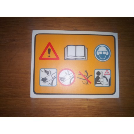 Husqvarna chainsaw safety decal for European market