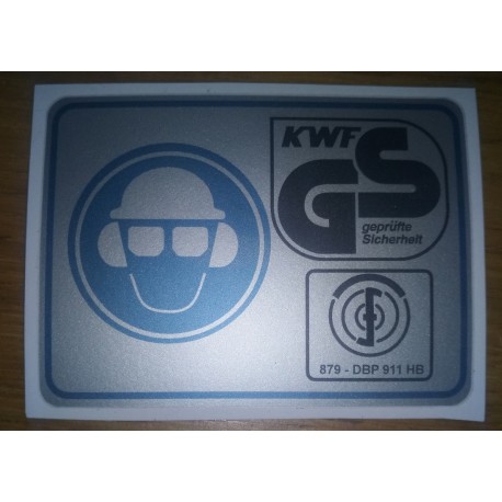 Husqvarna chainsaw safety decal for European market